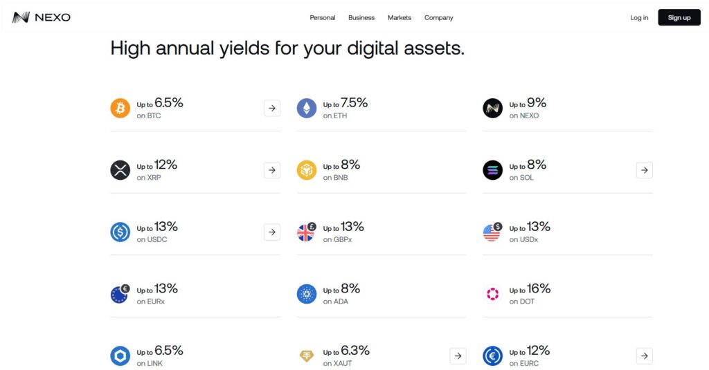 nexo et le staking stablecoin